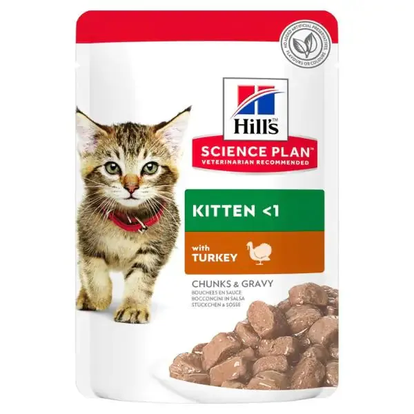 Hill's Science Plan Kitten Alimento per gattini 85 gr Tacchino - confezione da 12 pezzi - Cibo umido per gatti - immagine 1