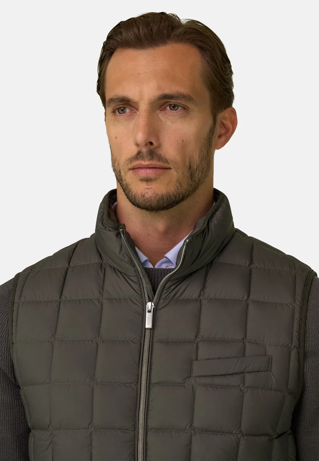Boggi, Gilet In Piuma D'oca, Uomo, Militare, Taglia: XL - immagine 3