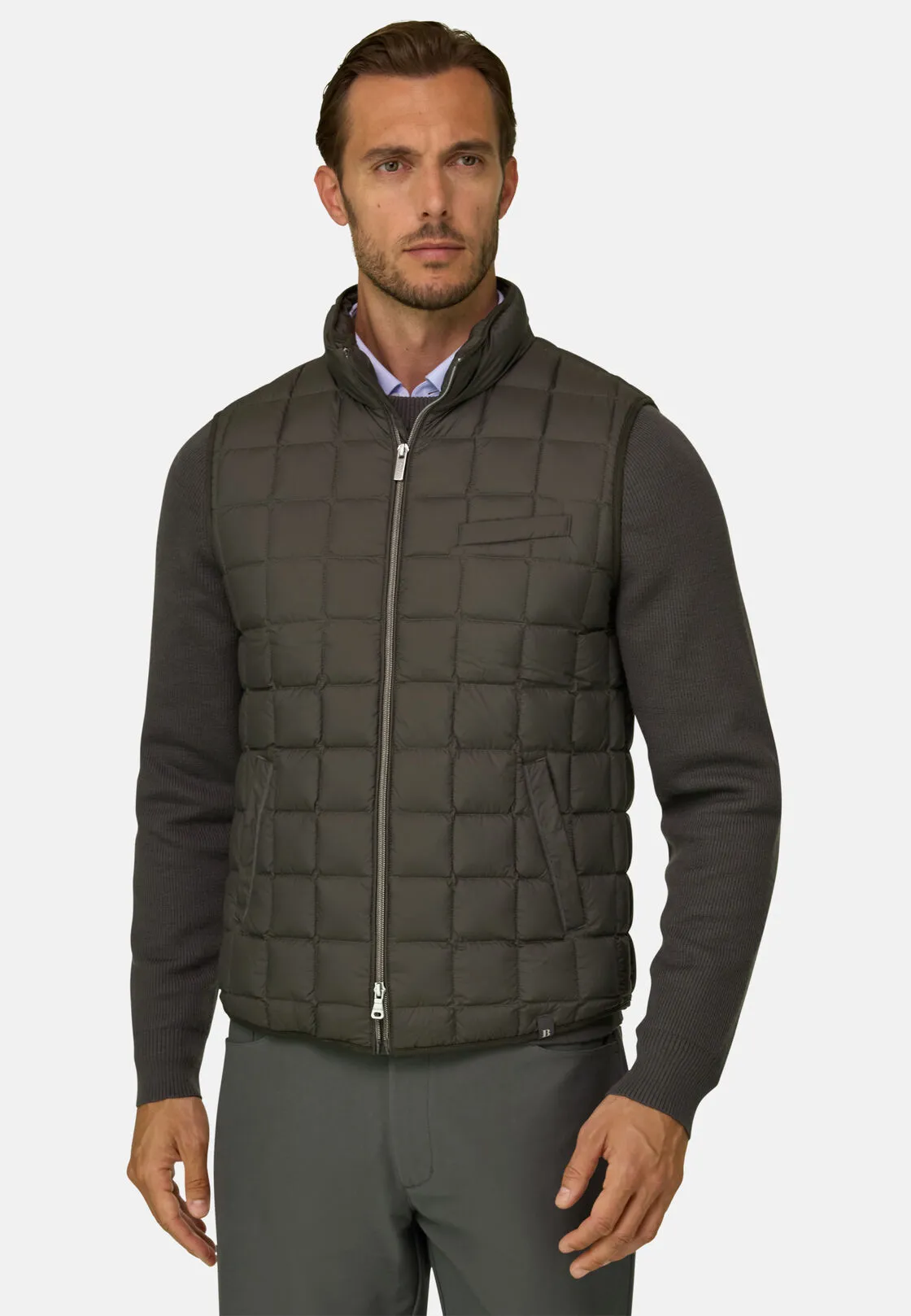 Boggi, Gilet In Piuma D'oca, Uomo, Militare, Taglia: XXL - immagine 1