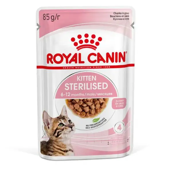 Royal Canin Kitten Sterilised 85 gr In salsa - confezione da 12 pezzi - Cibo umido per gatti - immagine 1