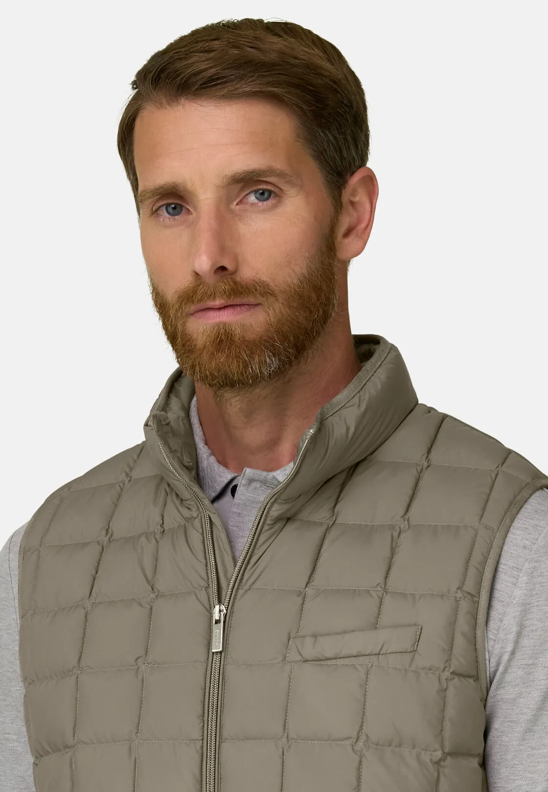 Boggi, Gilet In Piuma D'oca, Uomo, Taupe, Taglia: M - immagine 3