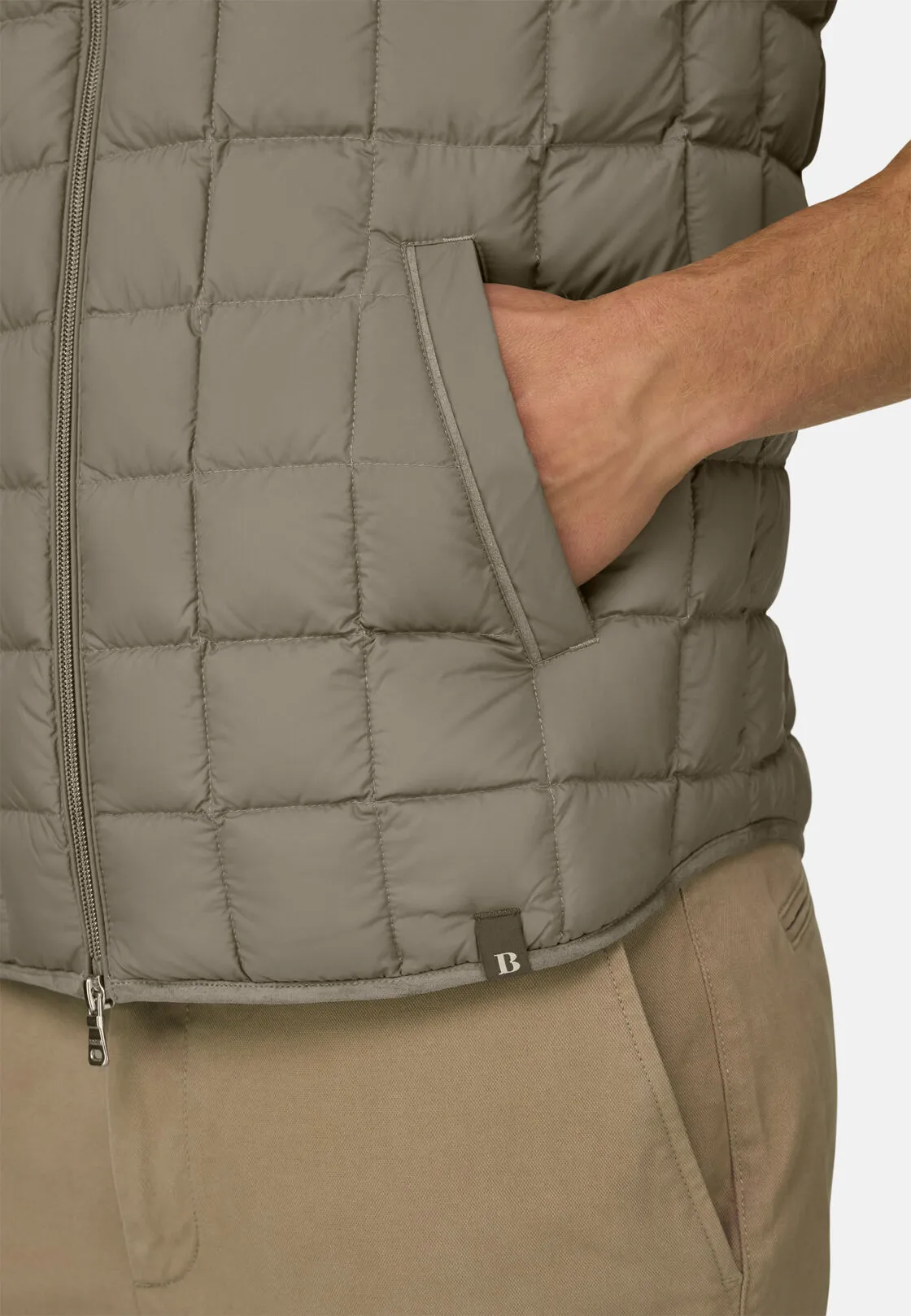 Boggi, Gilet In Piuma D'oca, Uomo, Taupe, Taglia: M - immagine 5