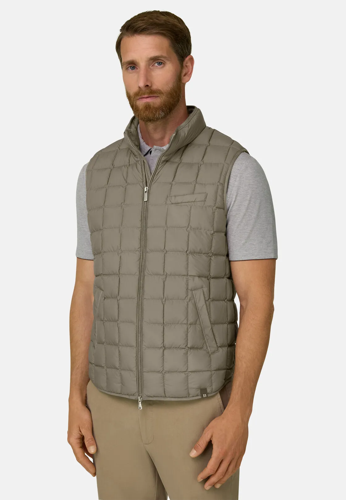 Boggi, Gilet In Piuma D'oca, Uomo, Taupe, Taglia: XL - immagine 1