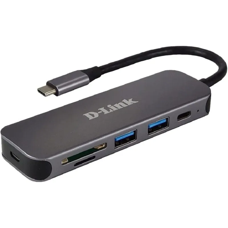 Lettore di schede USB-C 5 in 1 Hub D-Link DUB-2325 Nero - immagine 1