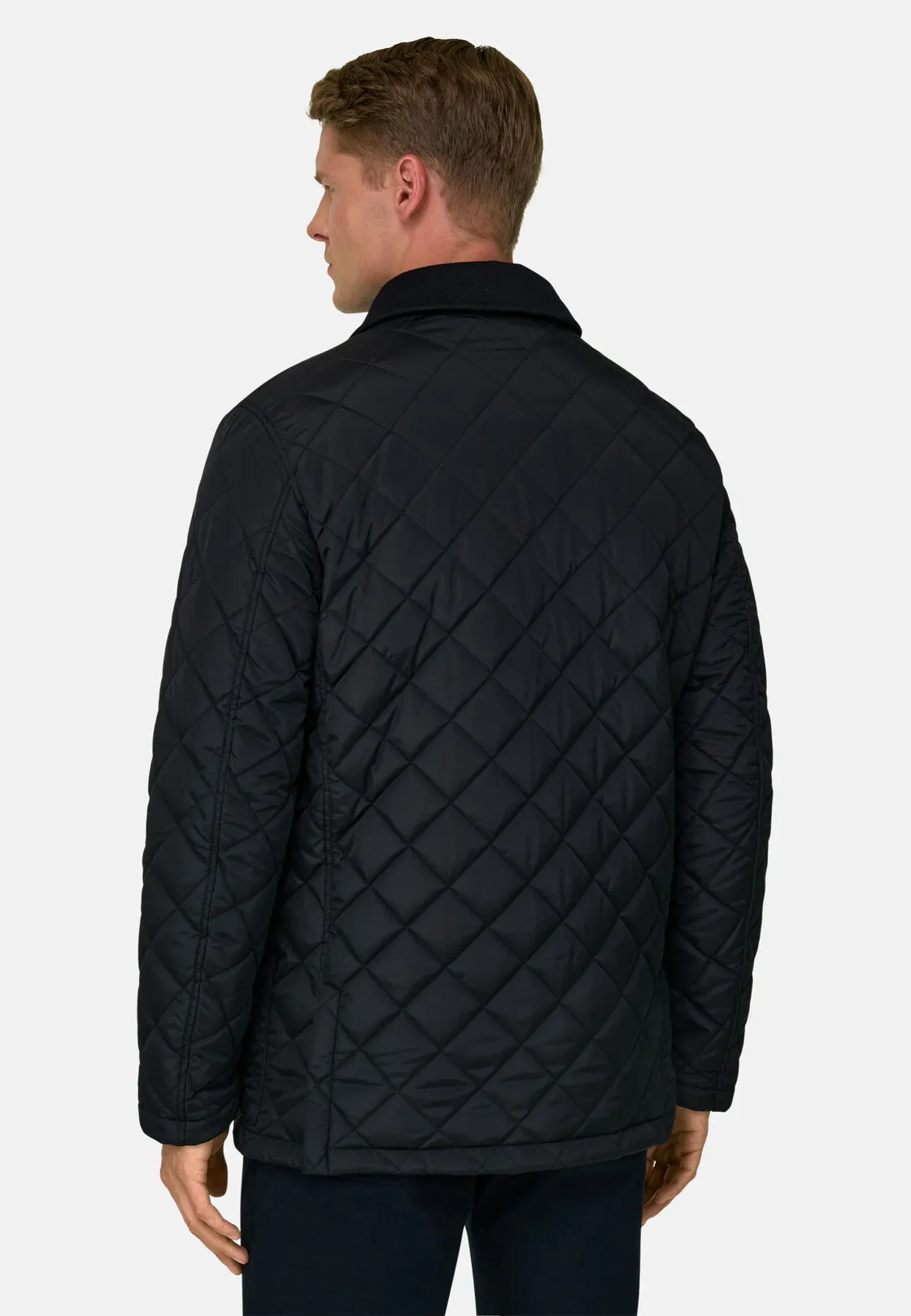 Boggi, Caban Imbottito In Tessuto Tecnico, Uomo, Navy, Taglia: L - immagine 4