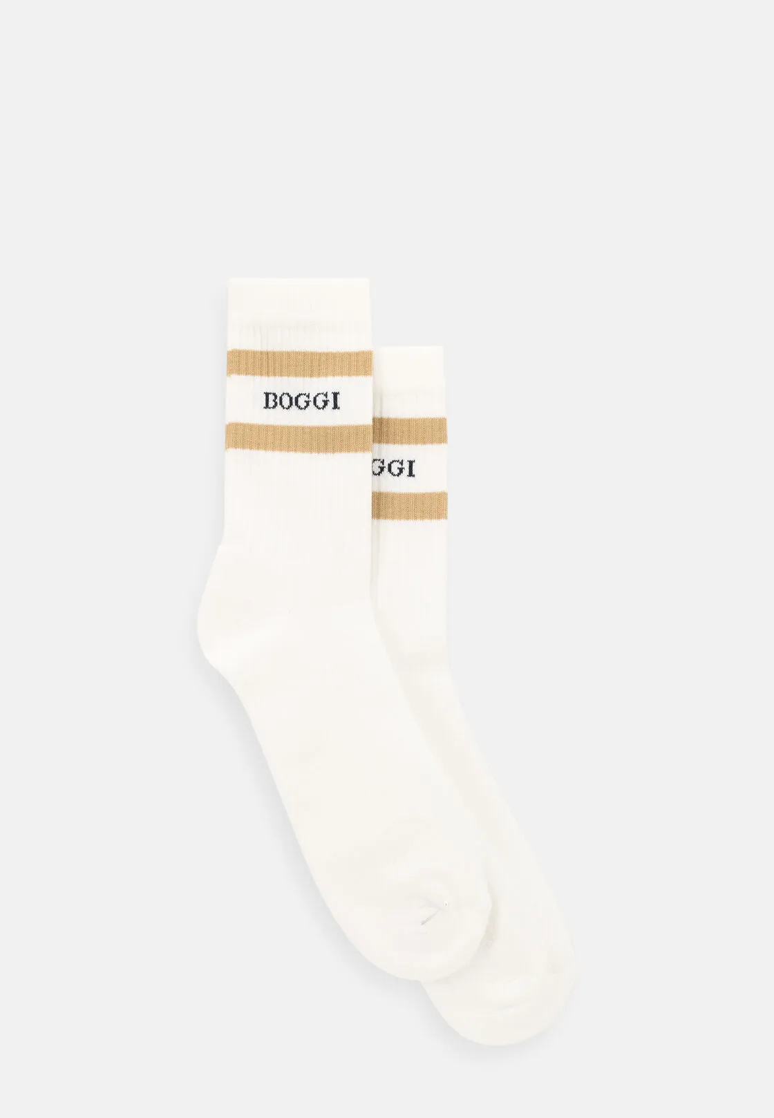 Boggi, Calze Corte Logo Motivo Riga In Misto Cotone, Uomo, Bianco - immagine 2