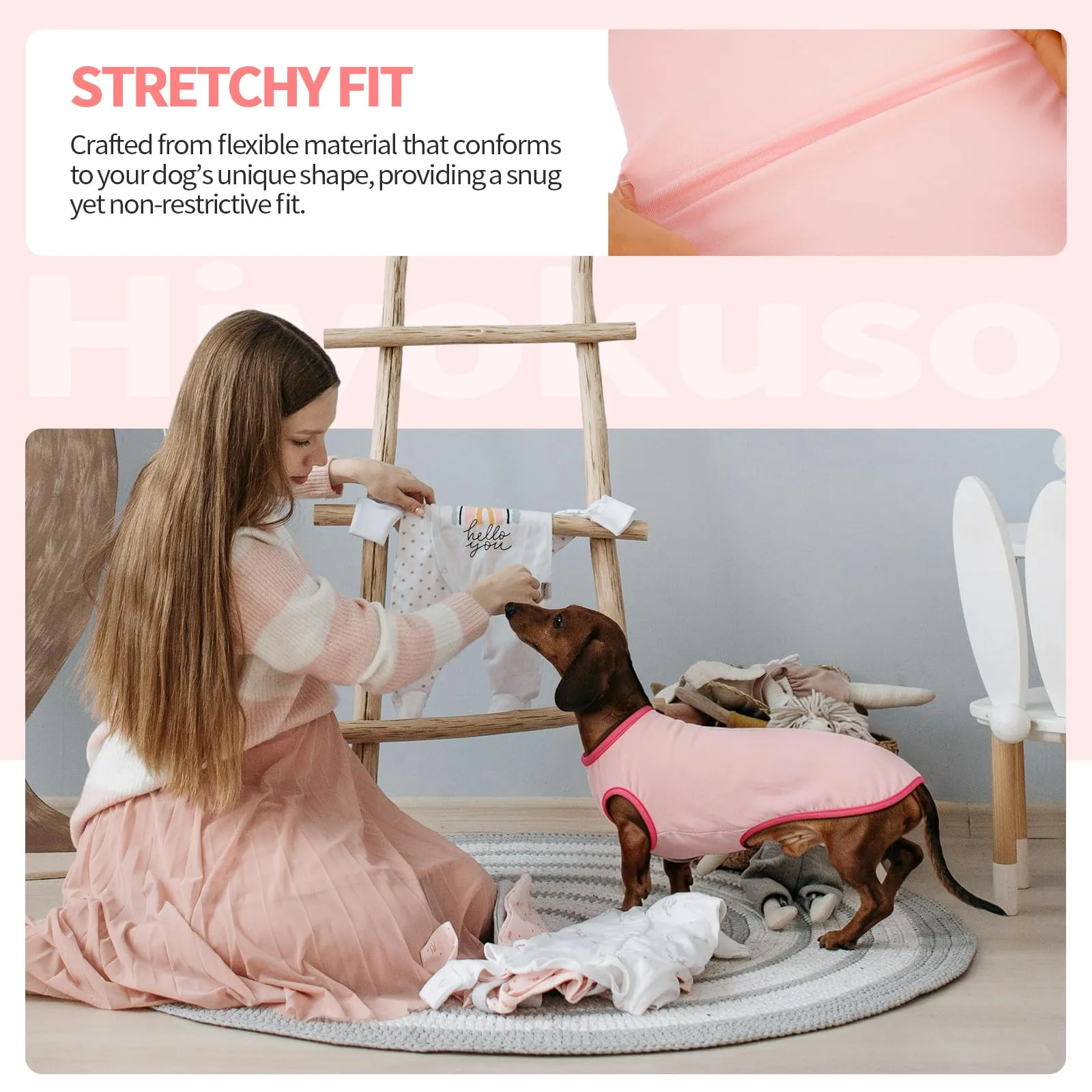 Hjyokuso Maglione a bassotto per cani di piccola taglia XS – Maglione leggero in pile, elasticizzato per mini bassotto primavera, estate, autunno inverno - immagine 3