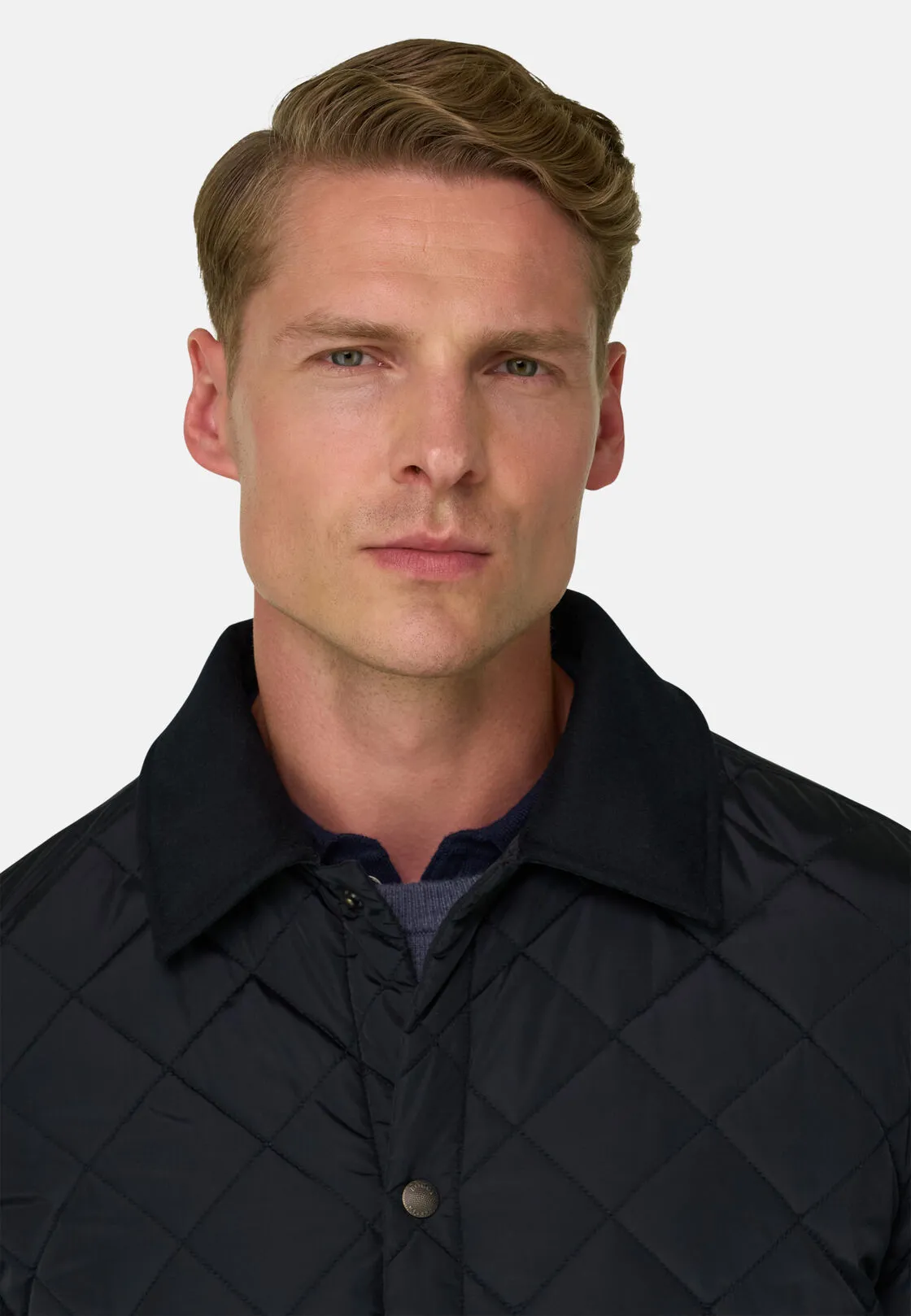 Boggi, Caban Imbottito In Tessuto Tecnico, Uomo, Navy, Taglia: XL - immagine 5