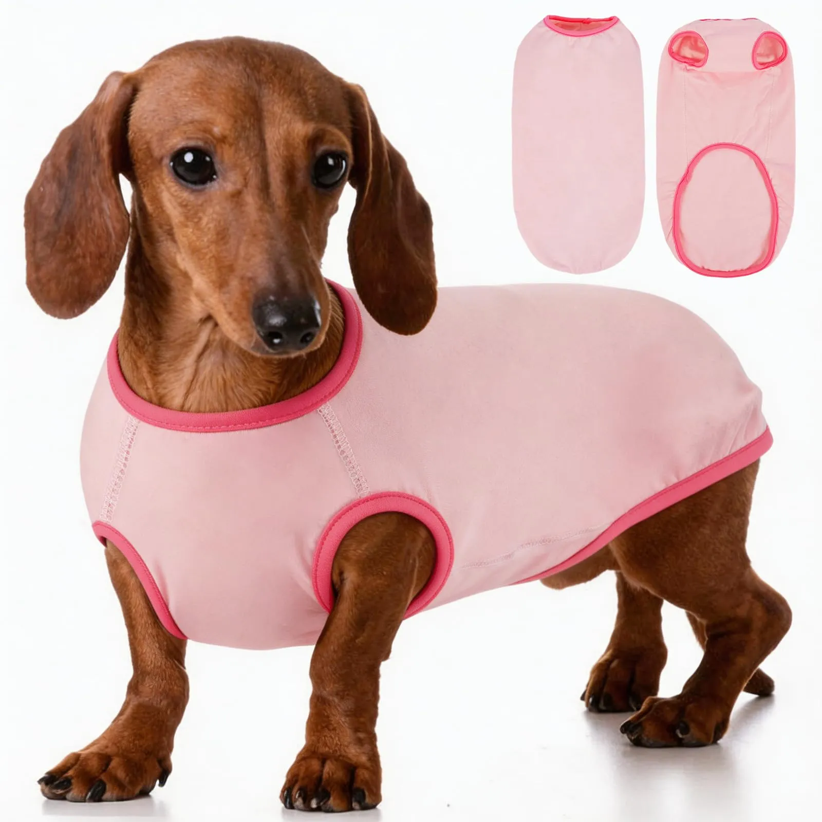 Hjyokuso Maglione per Bassotto per Cani Piccoli L - Maglione Leggero in Pile, Maglietta Elasticizzata per Mini-Bassotto Primavera, Estate, Autunno, Inverno - immagine 1