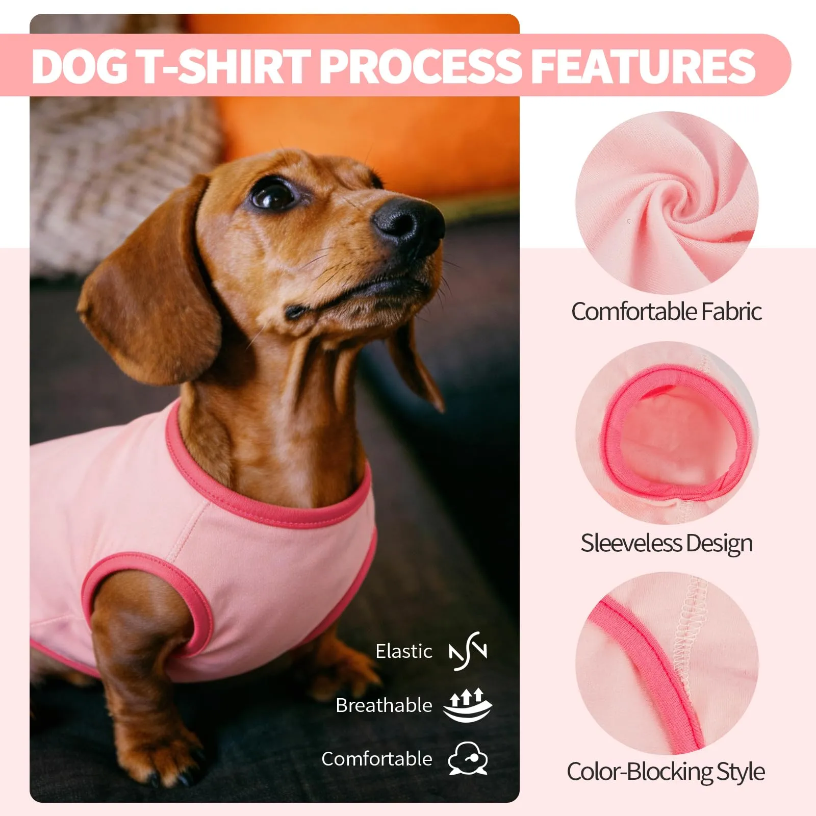 Hjyokuso Maglione per Bassotto per Cani Piccoli L - Maglione Leggero in Pile, Maglietta Elasticizzata per Mini-Bassotto Primavera, Estate, Autunno, Inverno - immagine 2