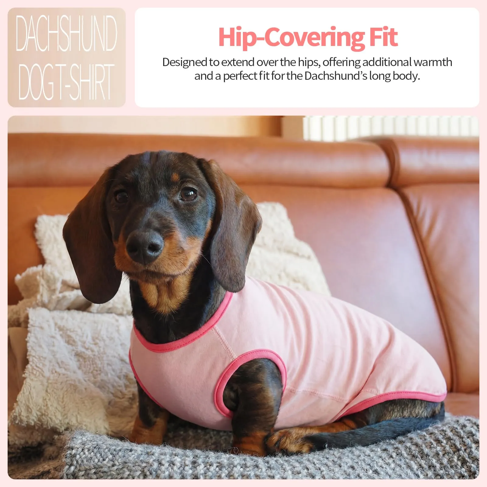 Hjyokuso Maglione per Bassotto per Cani Piccoli L - Maglione Leggero in Pile, Maglietta Elasticizzata per Mini-Bassotto Primavera, Estate, Autunno, Inverno - immagine 5