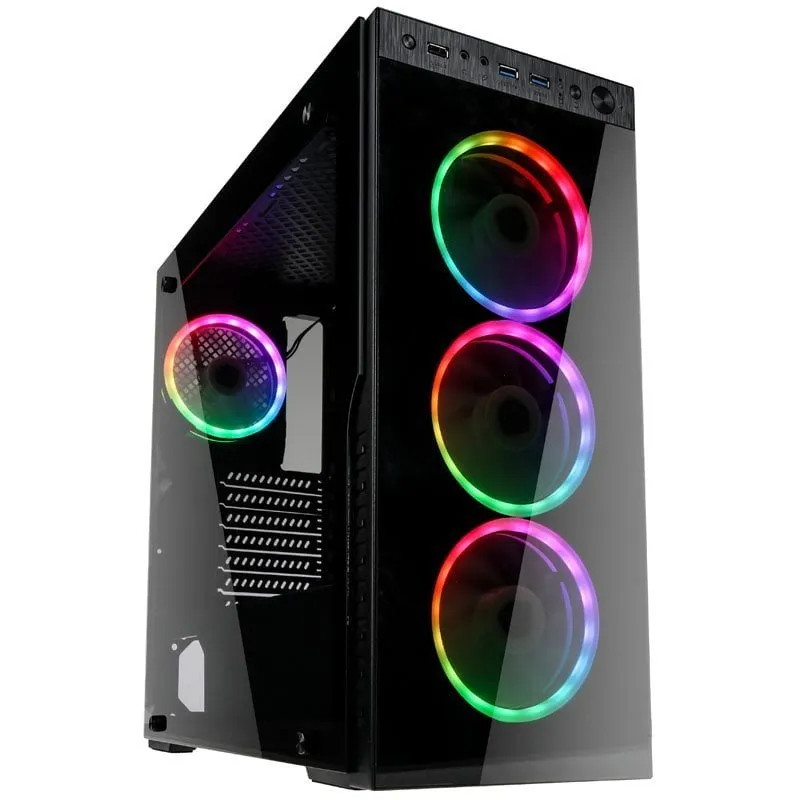 Kolink Horizon Vetro Temperato USB 3.0 RGB Nero - immagine 1