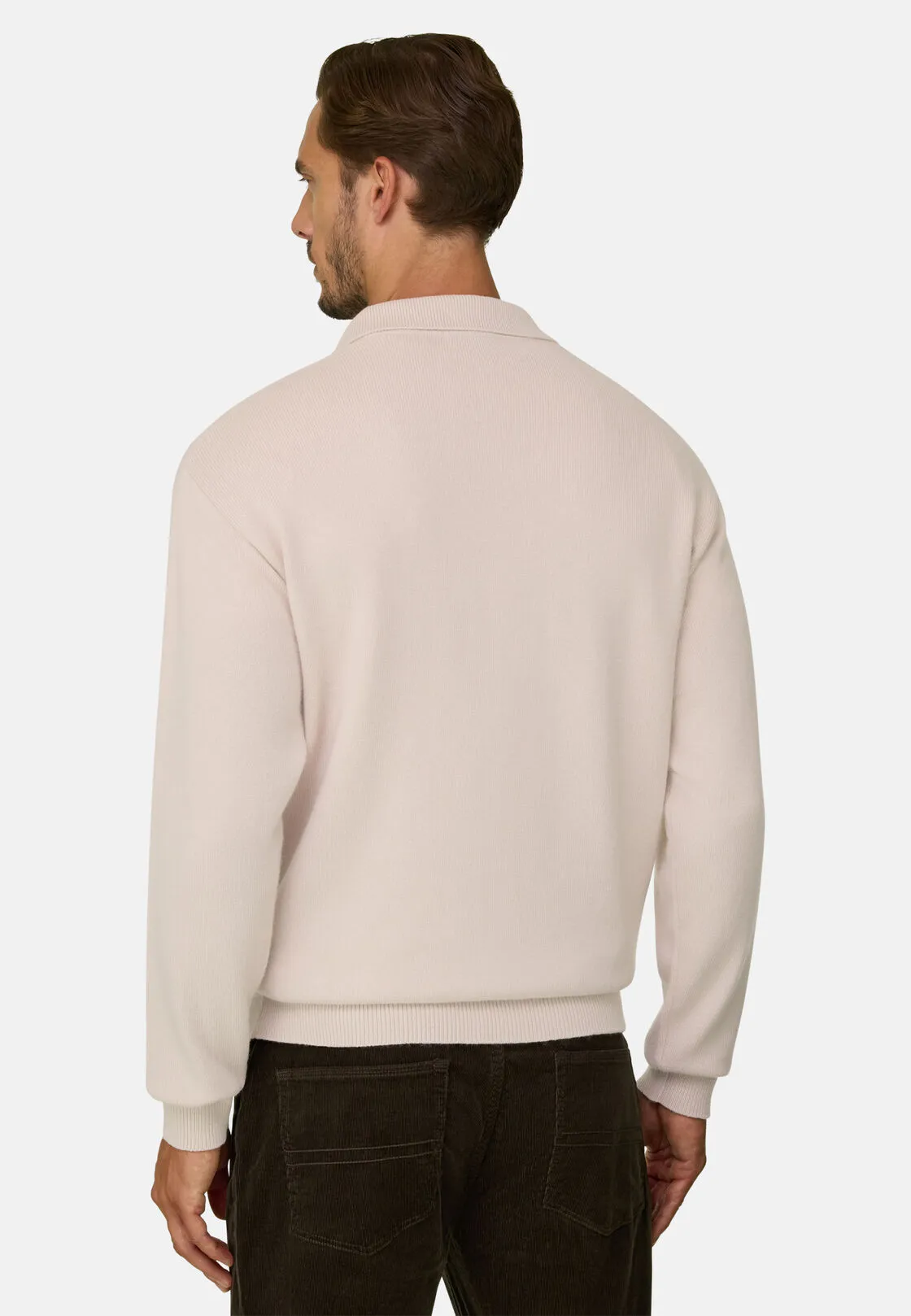 Boggi, Polo Di Maglia In Misto Cashmere, Uomo, Sabbia, Taglia: XXL - immagine 4