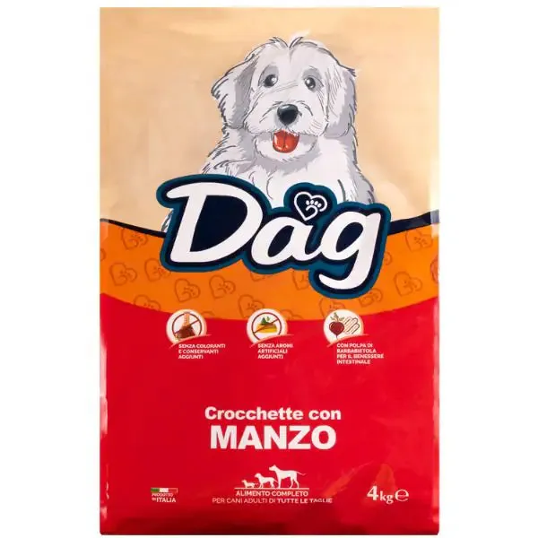 Dag Dog Adult All Breeds Manzo 4 kg - Croccantini per cani - immagine 1