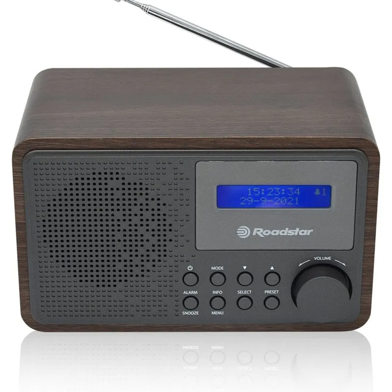 Roadstar HRA-700D+/WD Radio portatile vintage digitale in legno - immagine 1
