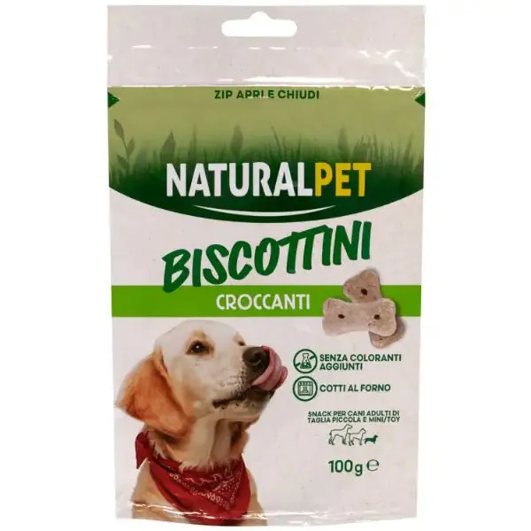 NaturalPet biscotti per cani Mini/Toy 100 gr Croccanti - immagine 1