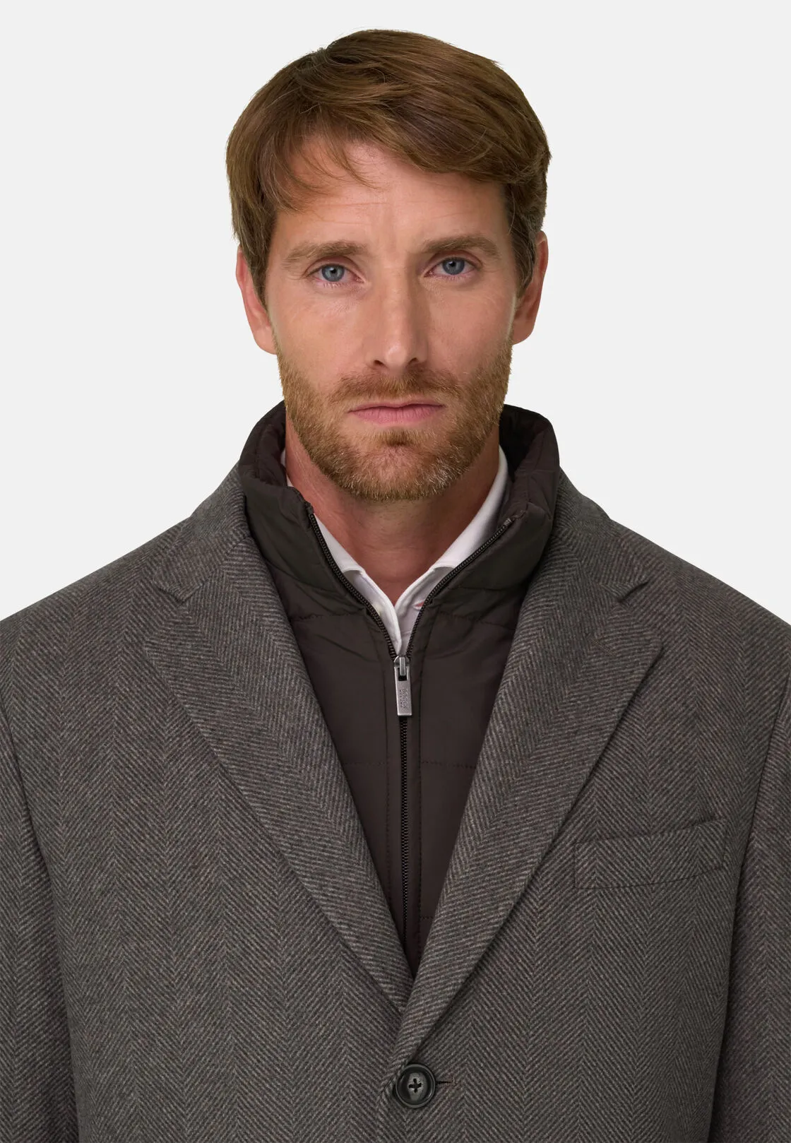 Boggi, Cappotto In Lana Con Pettorina, Uomo, Marrone, Taglia: 56 - immagine 3