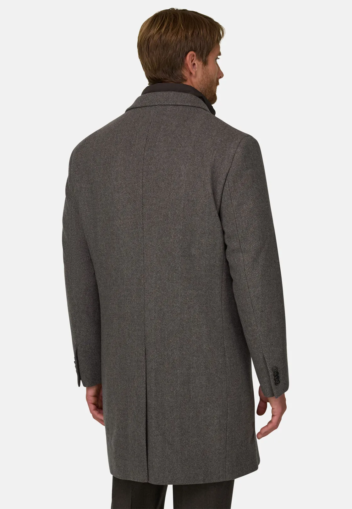 Boggi, Cappotto In Lana Con Pettorina, Uomo, Marrone, Taglia: 58 - immagine 4