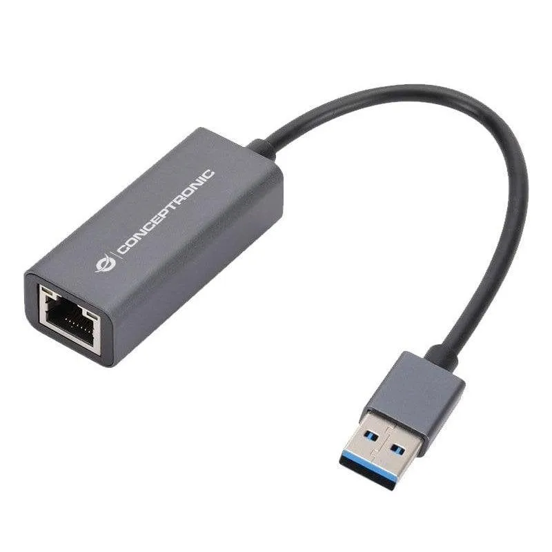 Adattatore USB 3.0 Conceptronic ABBY08G Ethernet Gigabit per PC e Nintendo Switch - immagine 1