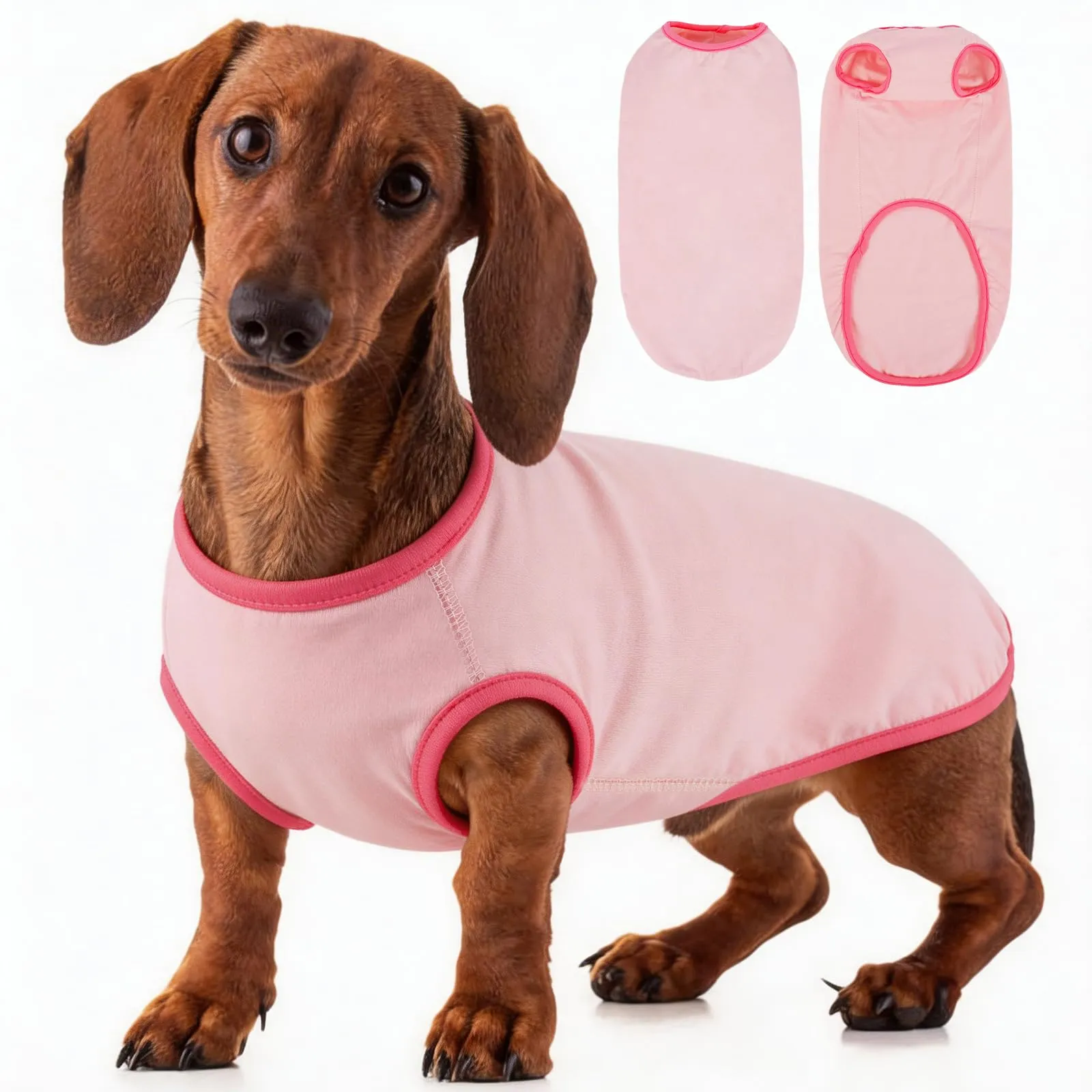 Hjyokuso Maglioncino per cani di piccola taglia M – Maglione leggero in pile, elasticizzato per mini bassotto primavera, estate, autunno inverno - immagine 1