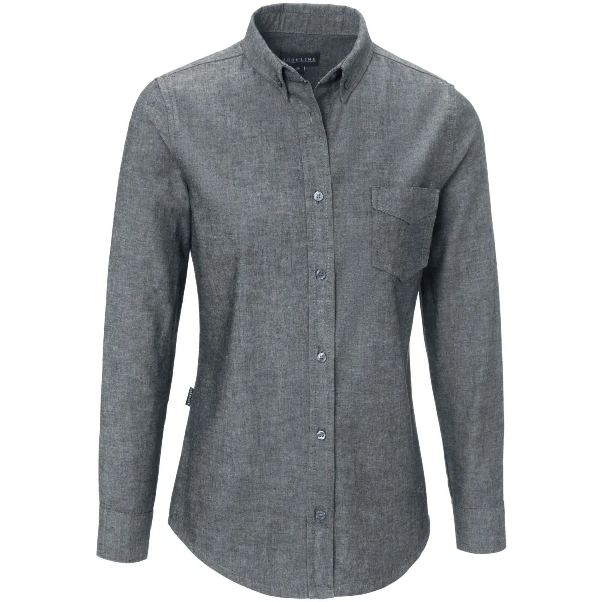 JOBELINE Camicetta maniche lunghe Chambray Maniche lunghe; Taglia 52; grigio - immagine 1
