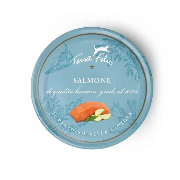 Terra Felis Umido Gatto Grain Free 80 gr Salmone - confezione da 12 pezzi - Cibo umido per gatti - immagine 1