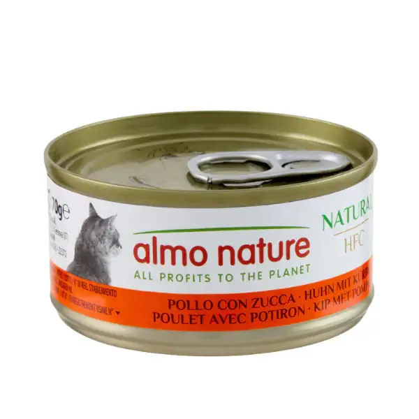 Almo Nature HFC Natural monoproteico Cat 70 gr Pollo con zucca - confezione da 6 pezzi - immagine 1