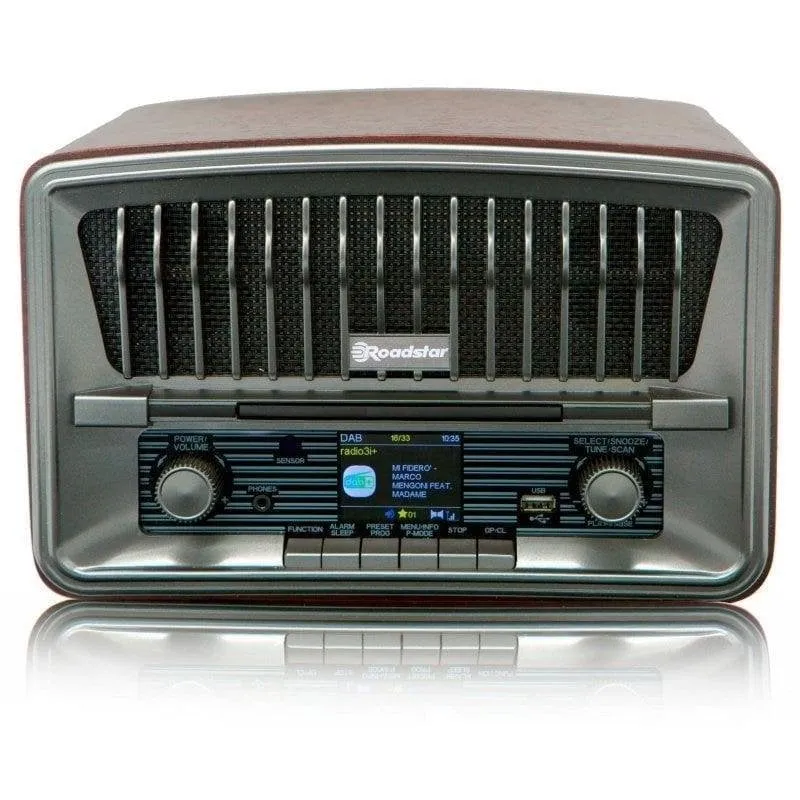 Microcatena Roadstar HRA-270CD+BT 4W RMS Bluetooth USB Radio DAB/FM CD Vintage - immagine 1