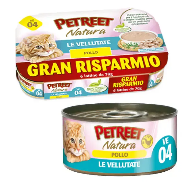Petreet Vellutate Cat Maxi Scorta 6x70 gr Pollo - immagine 1
