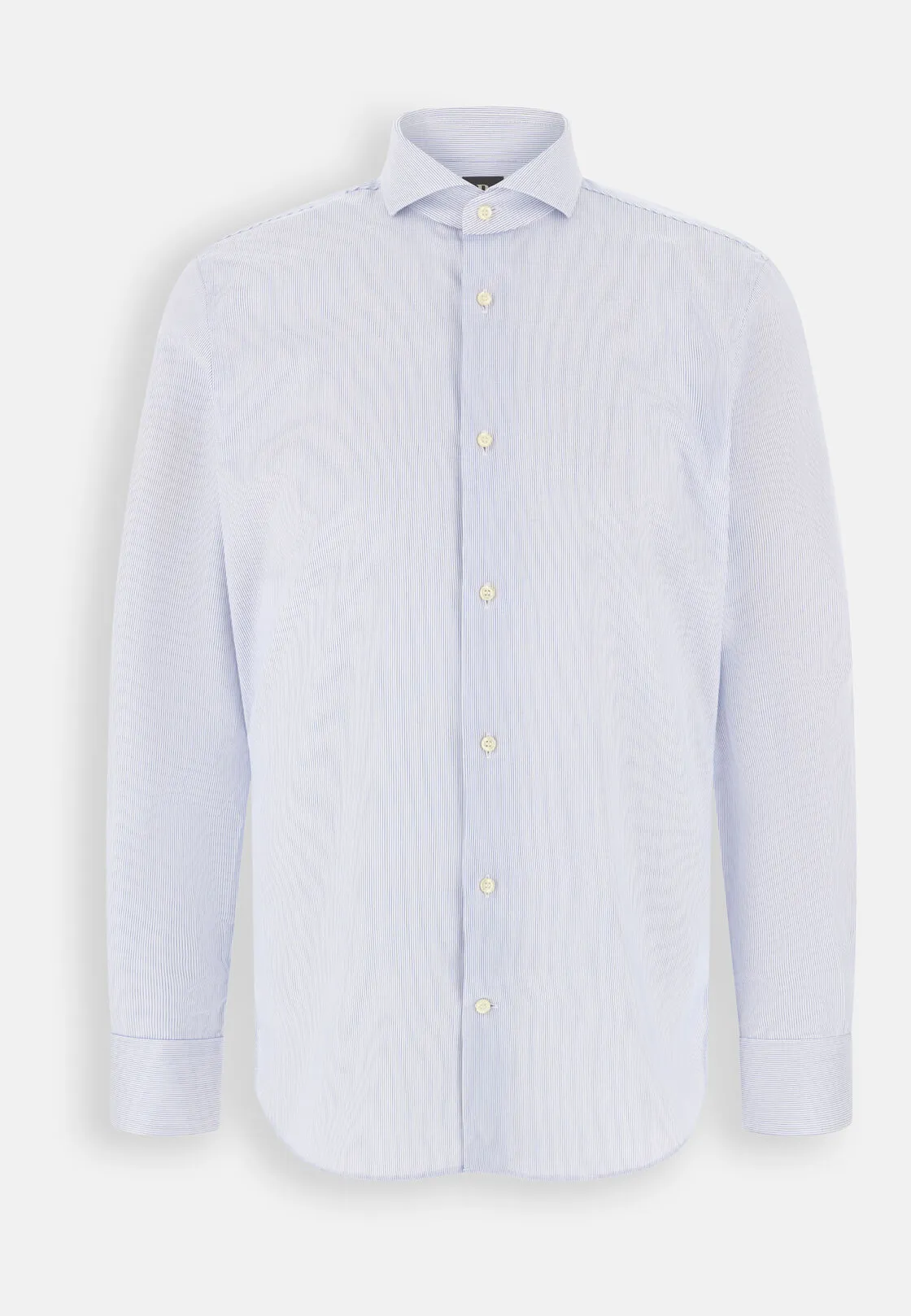 Boggi, Camicia A Righe In Cotone Slim Fit, Uomo, Azzurro, Taglia: 45 - immagine 6