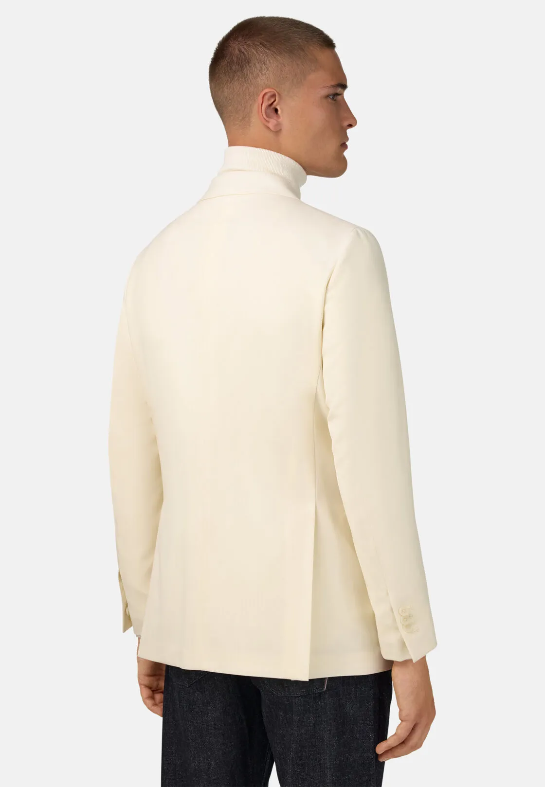 Boggi, Giacca In Pura Lana, Uomo, OFFWHITE, Taglia: 44 - immagine 3