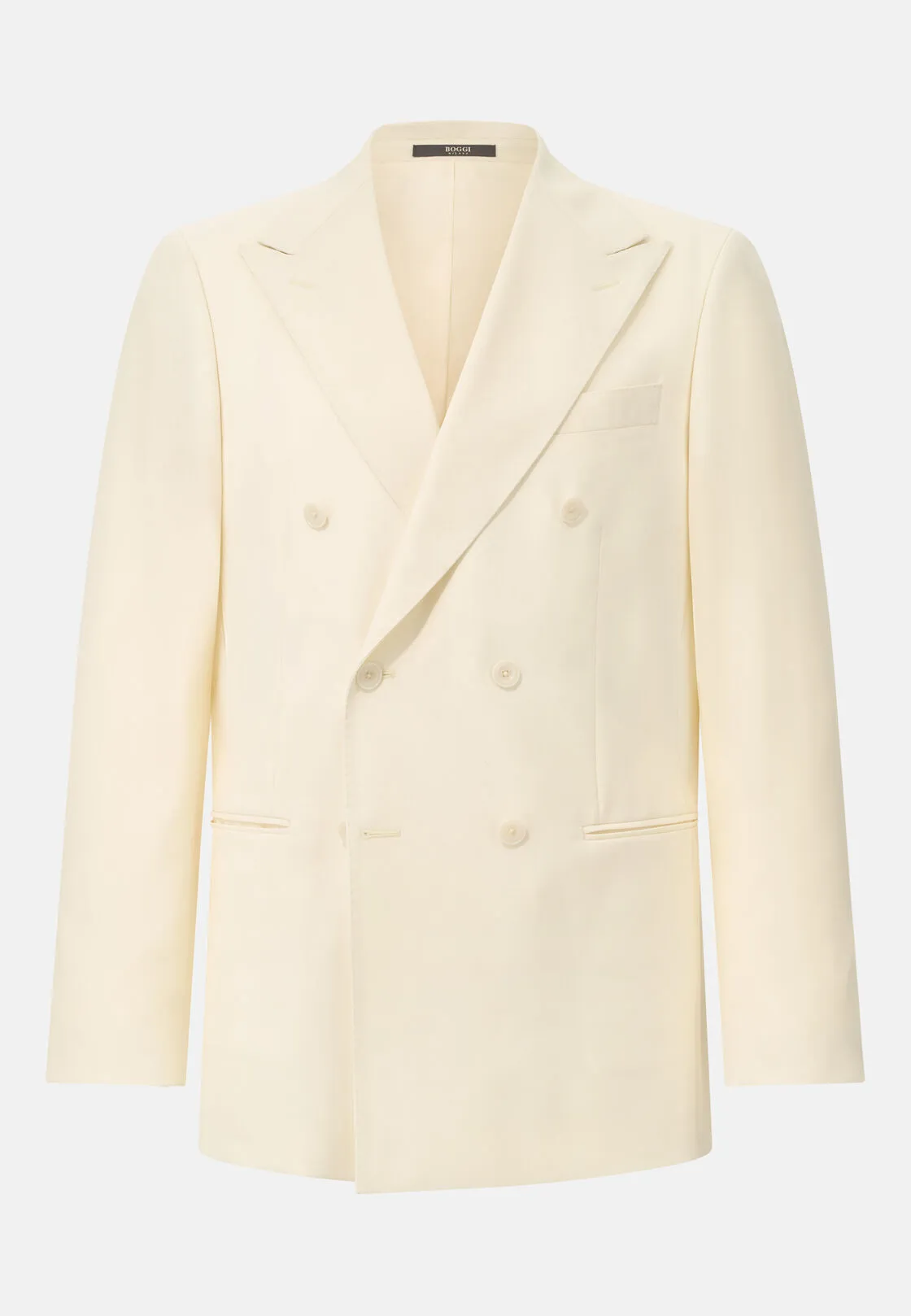 Boggi, Giacca In Pura Lana, Uomo, OFFWHITE, Taglia: 44 - immagine 5