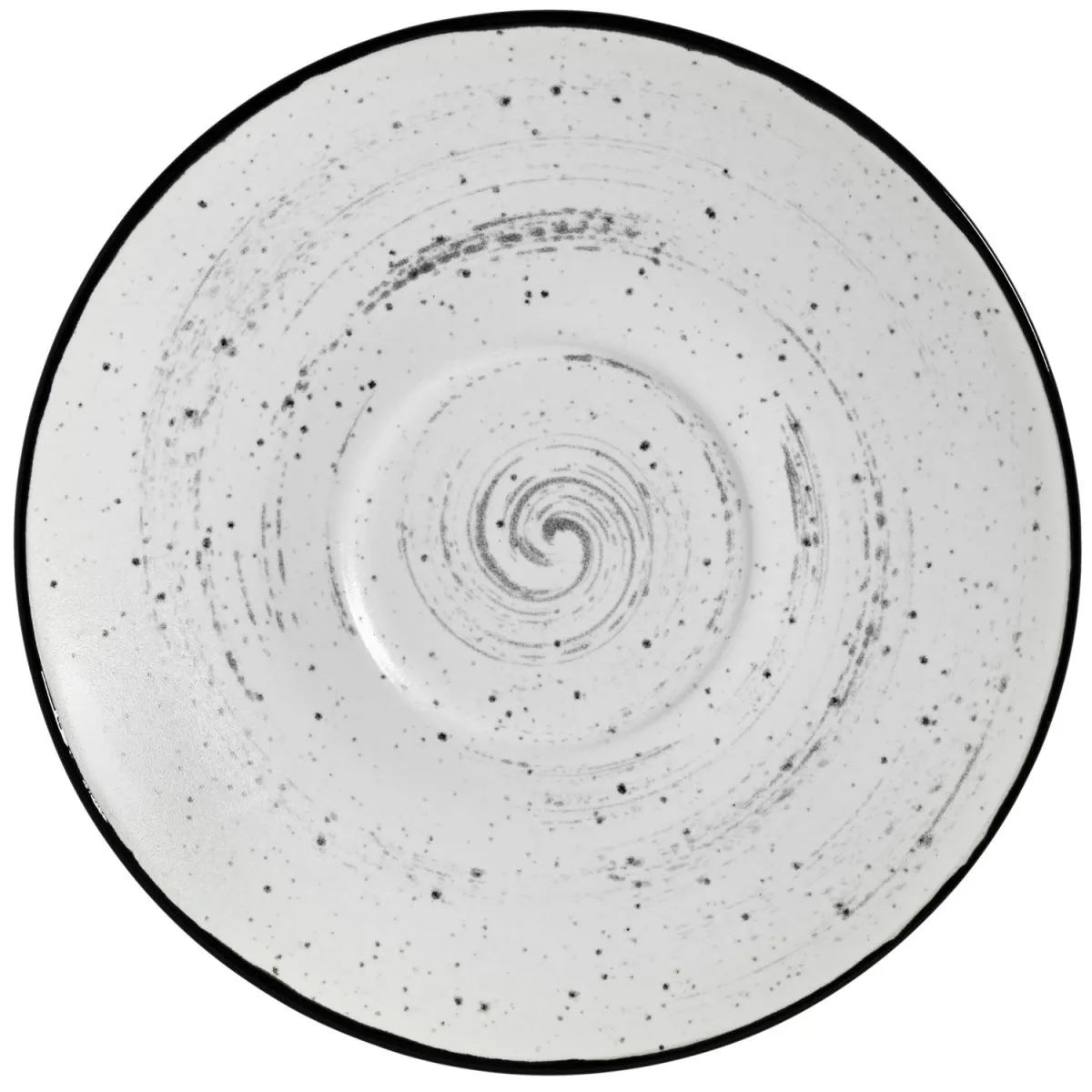 6x VEGA Piattino per tazzina caffè Fungio; 11.5 cm (Ø); bianco/nero; rotonda; 6 pz. / Pacco - immagine 1
