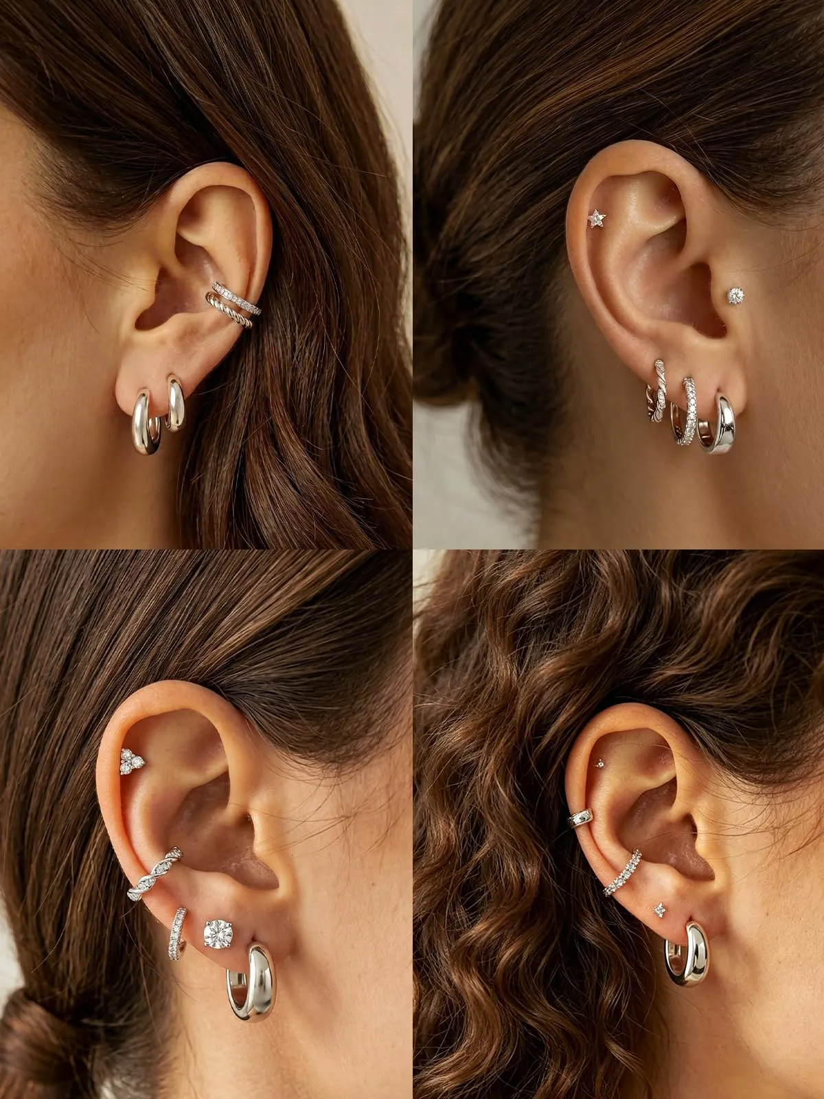 Silvora 10mm Orecchini Donna a Cerchio Argento Piccoli - immagine 9