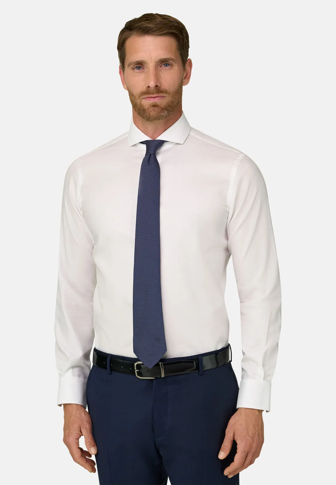 Boggi, Camicia In Cotone Slim Fit, Uomo, Bianco, Taglia: 39 - immagine 1
