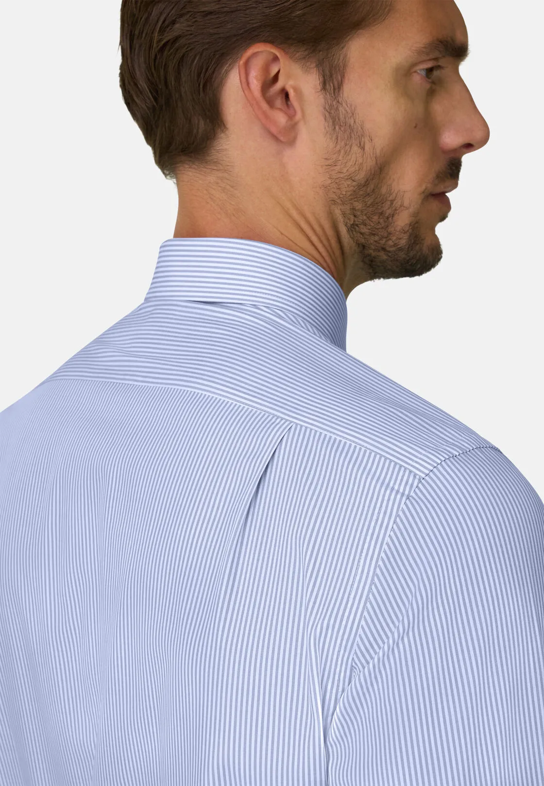 Boggi, Camicia A Righe In Cotone Regular Fit, Uomo, Azzurro, Taglia: 40 - immagine 4