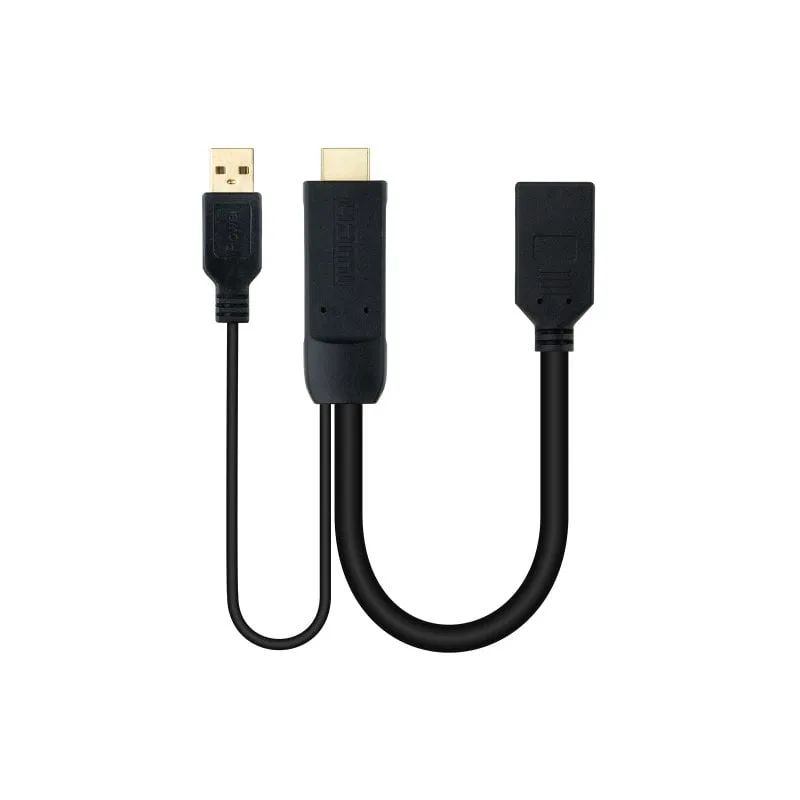 Convertitore nanocavo HDMI 2.0 a DisplayPort V1.2 20 cm Nero - immagine 1