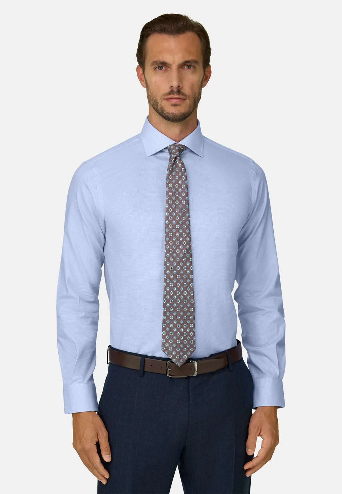 Boggi, Camicia In Cotone Regular Fit, Uomo, Azzurro, Taglia: 43 - immagine 1