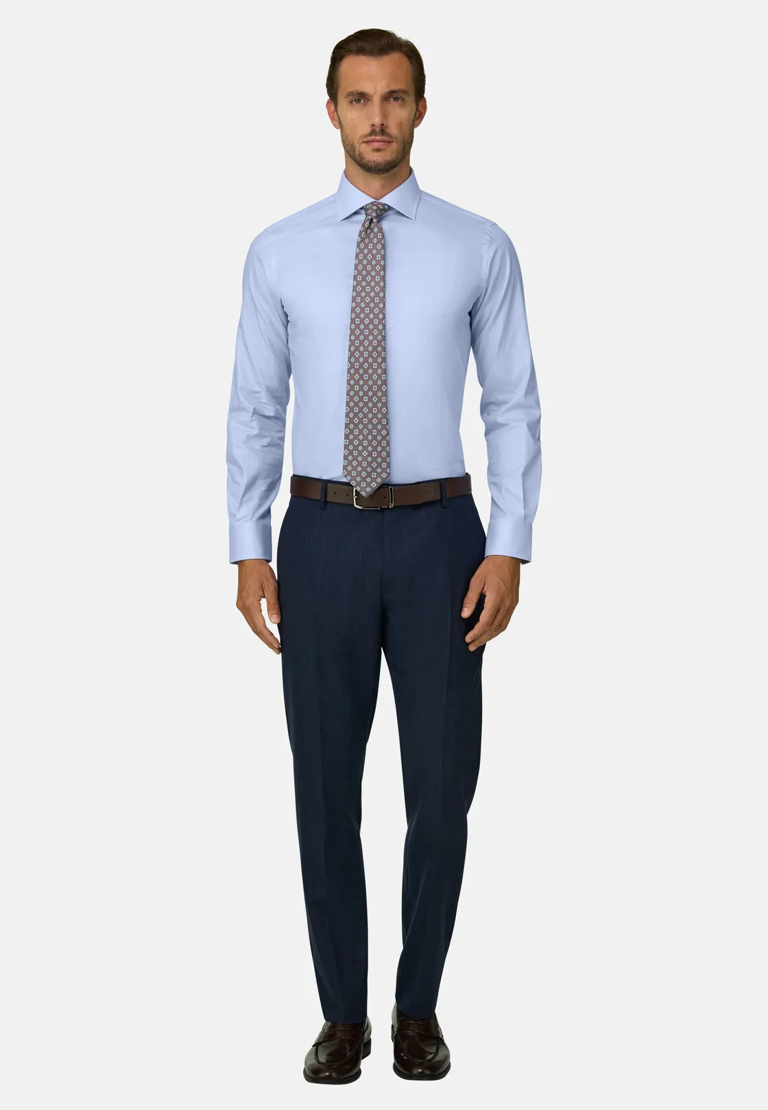 Boggi, Camicia In Cotone Regular Fit, Uomo, Azzurro, Taglia: 43 - immagine 2
