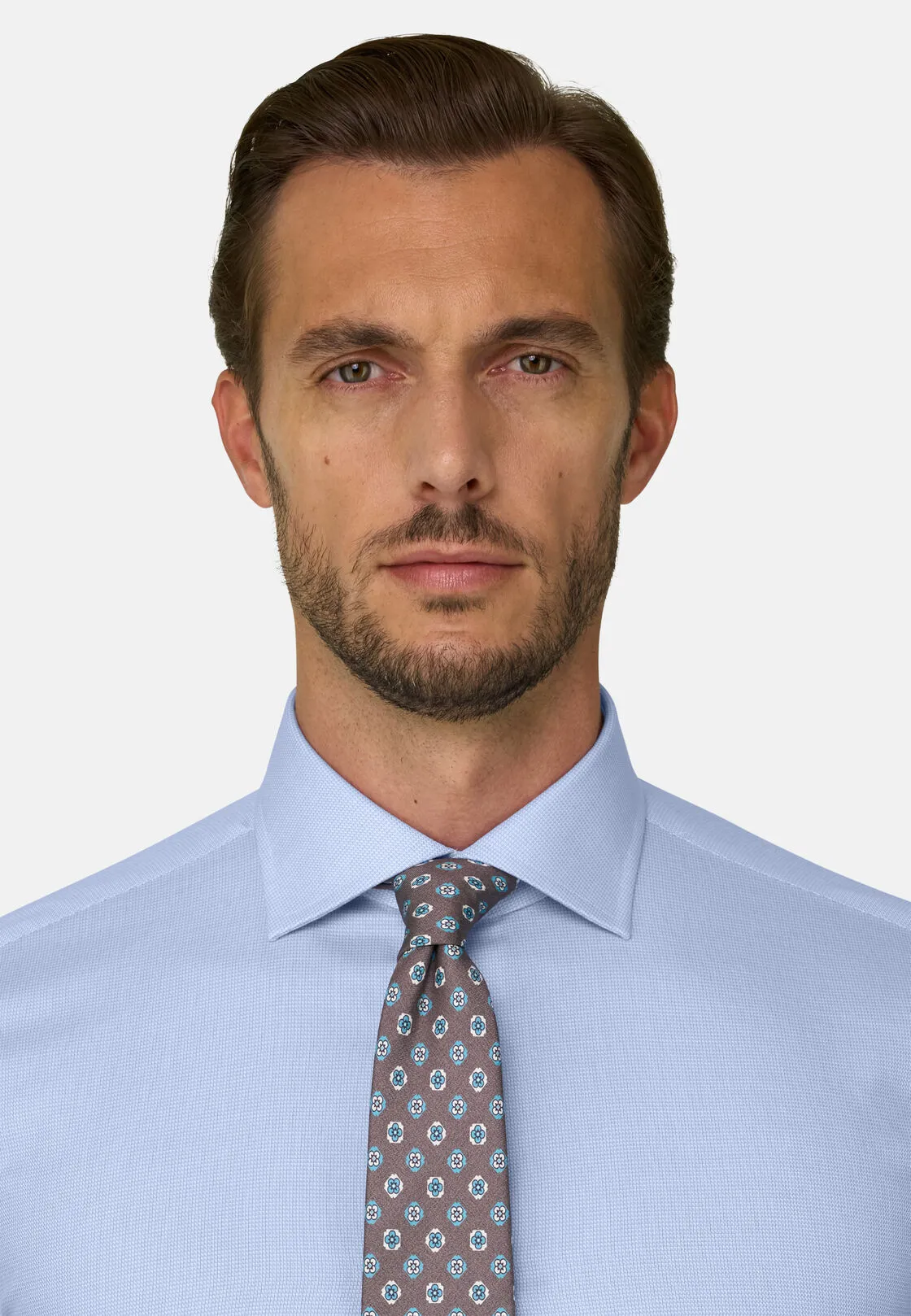 Boggi, Camicia In Cotone Regular Fit, Uomo, Azzurro, Taglia: 46 - immagine 3