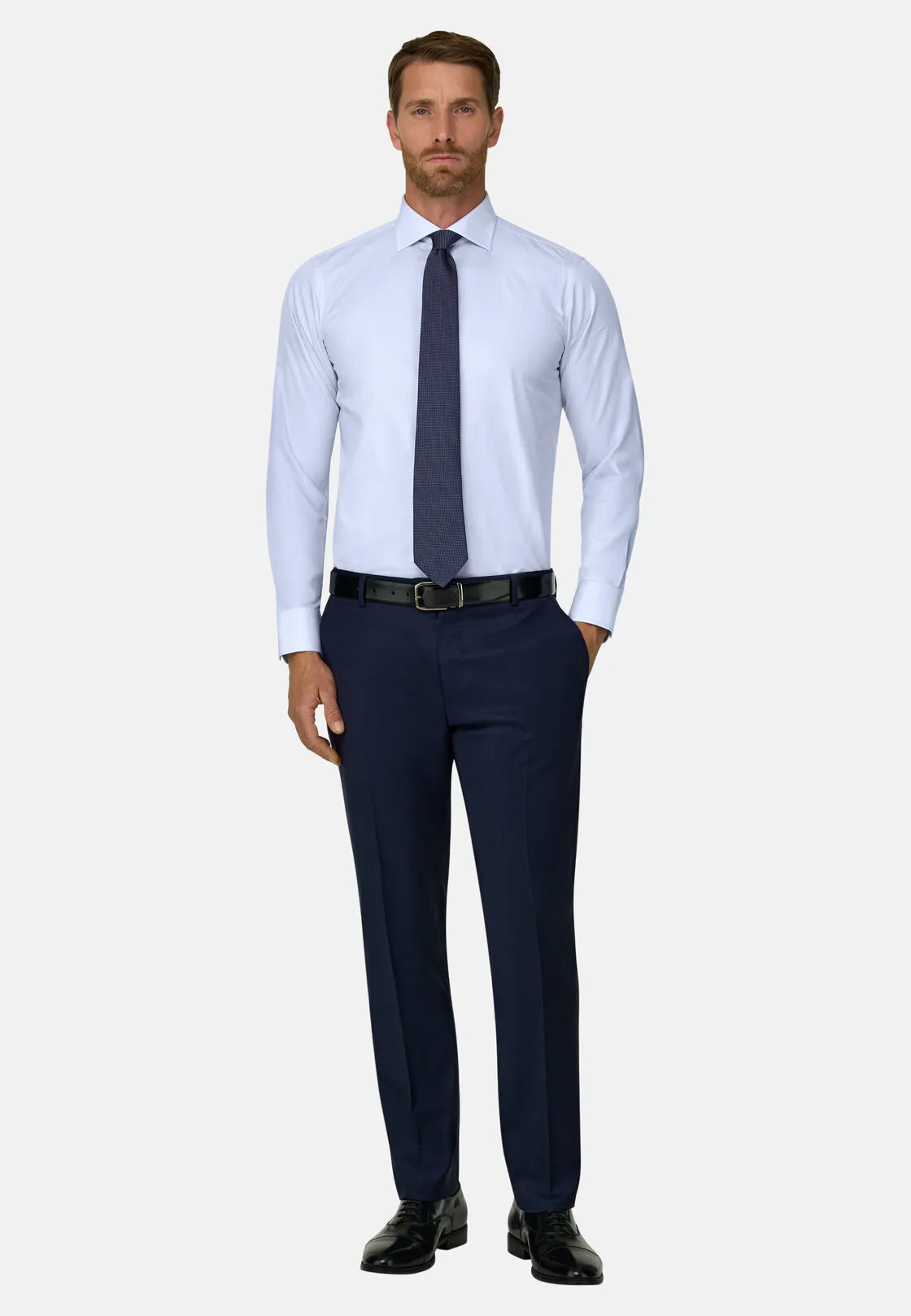 Boggi, Camicia A Quadretti In Cotone Regular Fit, Uomo, Azzurro, Taglia: 39 - immagine 2