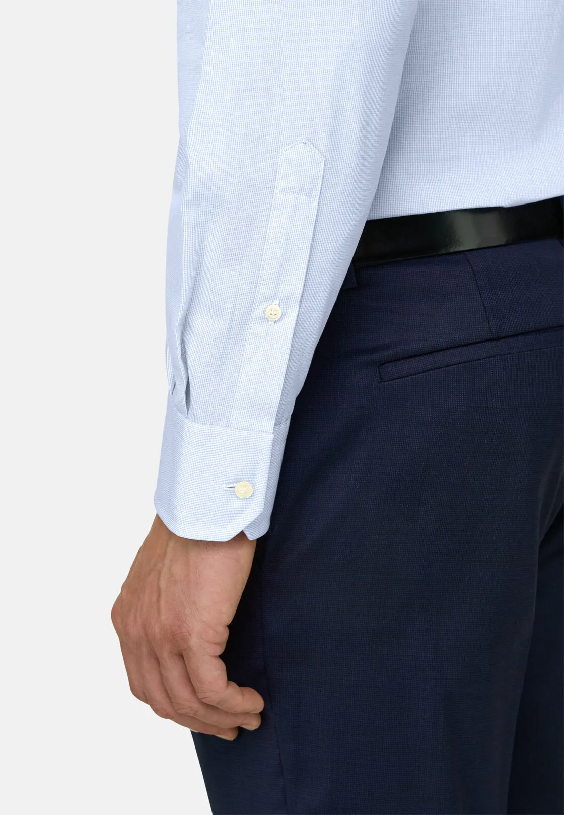 Boggi, Camicia A Quadretti In Cotone Regular Fit, Uomo, Azzurro, Taglia: 42 - immagine 4
