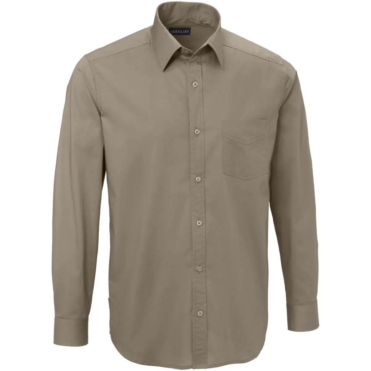 JOBELINE Camicia da uomo Kim maniche lunghe; Taglia 43/44; tortora - immagine 1