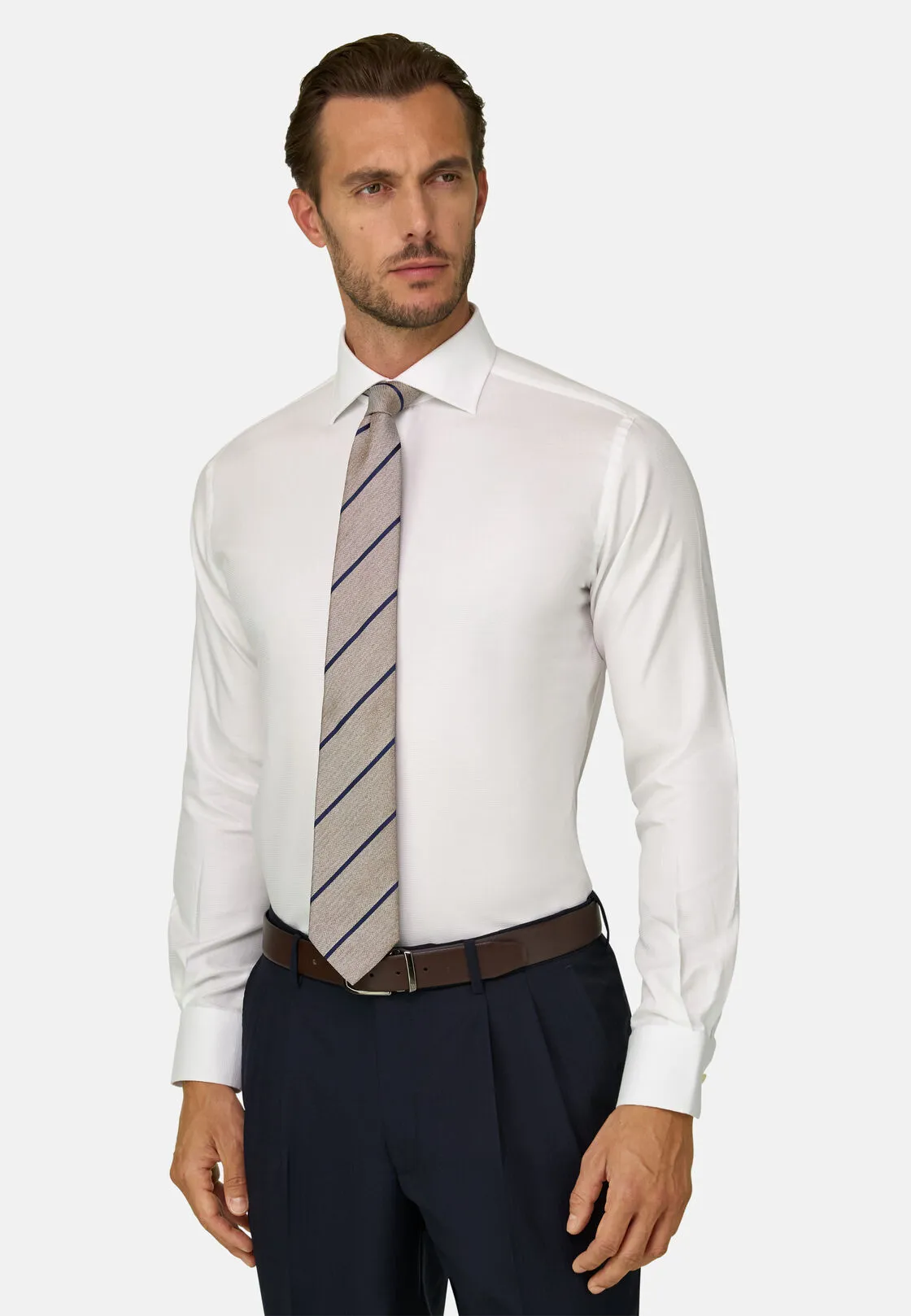 Boggi, Camicia In Cotone Regular Fit, Uomo, Bianco, Taglia: 38 - immagine 1