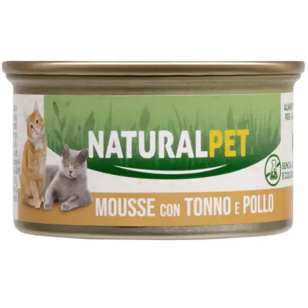 NaturalPet Cat Adult Mousse 85 gr Tonno e pollo - immagine 1