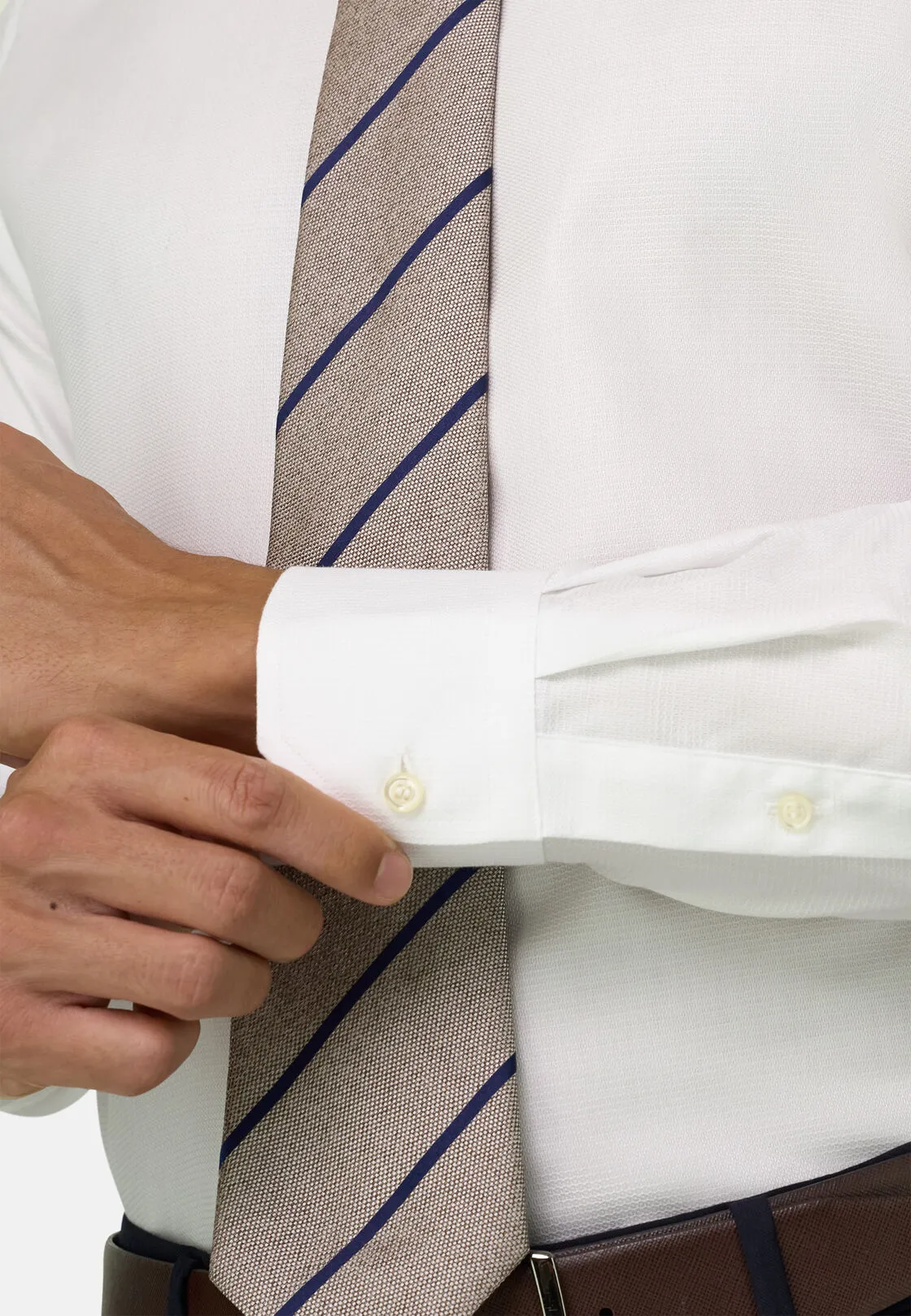 Boggi, Camicia In Cotone Regular Fit, Uomo, Bianco, Taglia: 44 - immagine 4