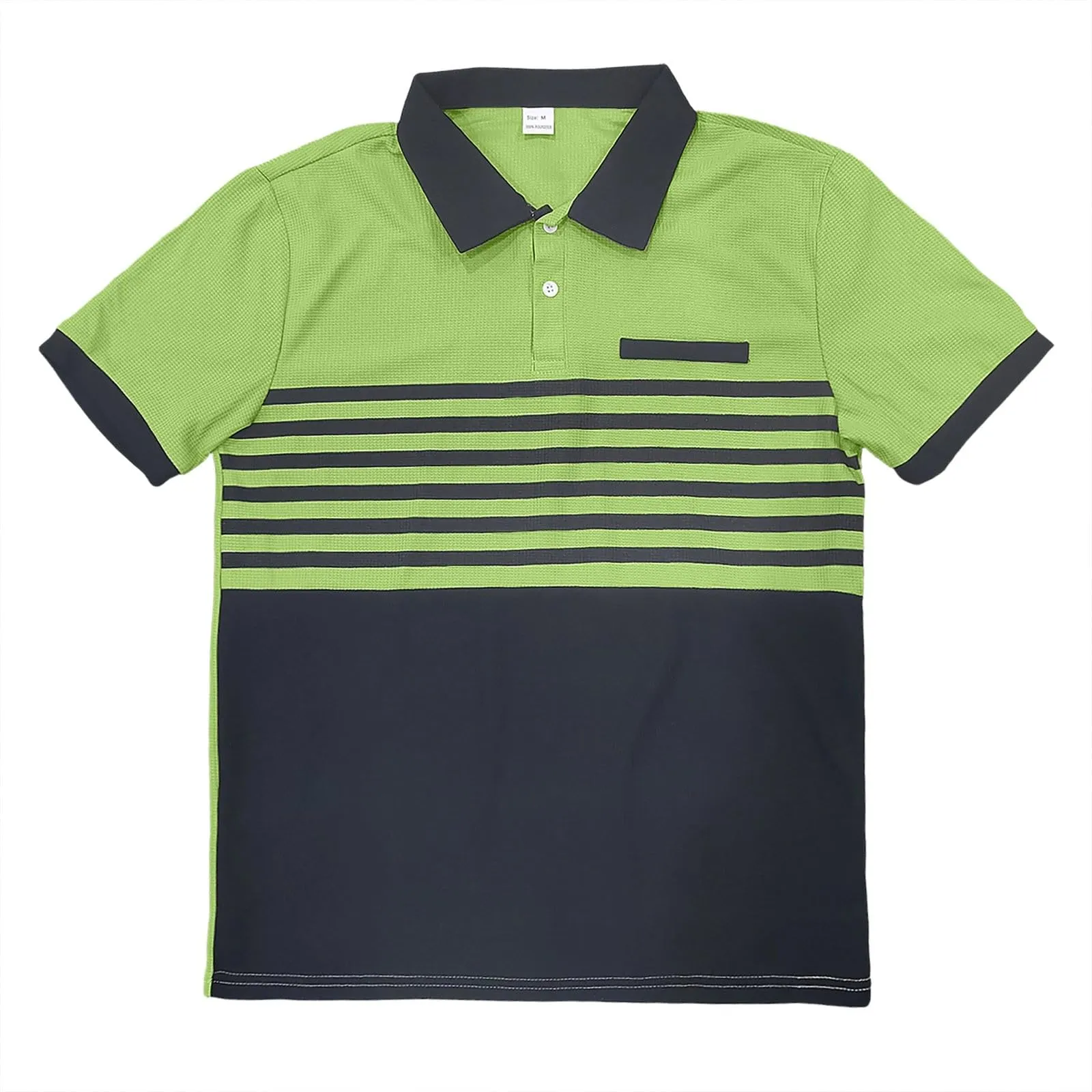 Polo da Rugby a Righe da Uomo Classico Camicia Vintage a Maniche Lunghe Polo a Righe con Colletto Rovesciato Polo da Uomo Oversized a Maniche Lunghe T-Shirt con Vestibilità Normale Sweatshirt a - immagine 5