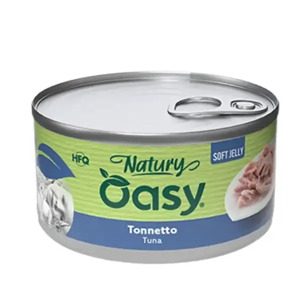 Oasy Natury Cat Adult Soft Jelly 85 gr Tonnetto - confezione da 24 pezzi - Cibo umido per gatti - immagine 1