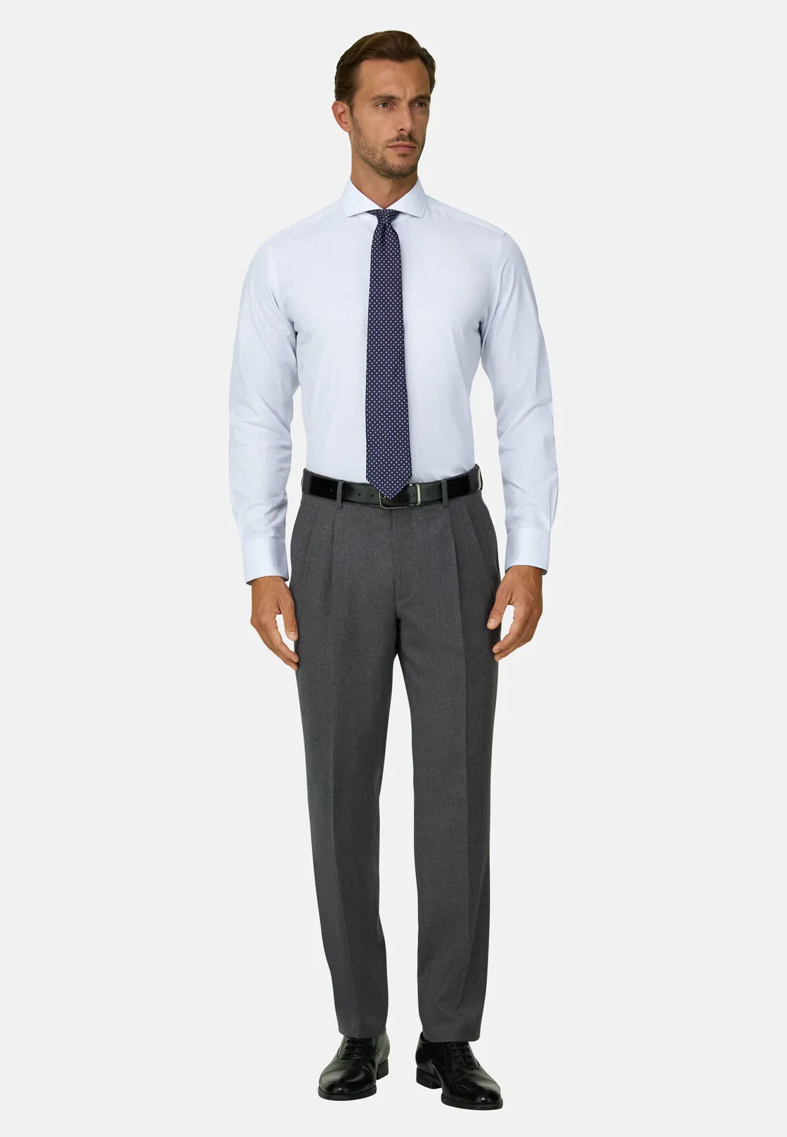 Boggi, Camicia A Righe In Cotone Slim Fit, Uomo, Blu, Taglia: 39 - immagine 2
