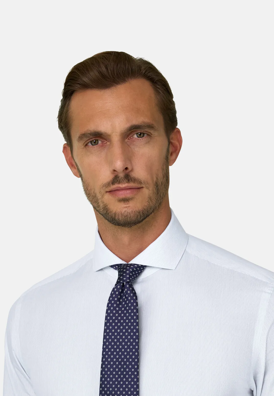 Boggi, Camicia A Righe In Cotone Slim Fit, Uomo, Blu, Taglia: 41 - immagine 3
